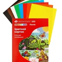 Картон цветной &laquo;ЗХК. Цветик&raquo;, А4, 16 листов, 8 цветов, немелованный, МИКС