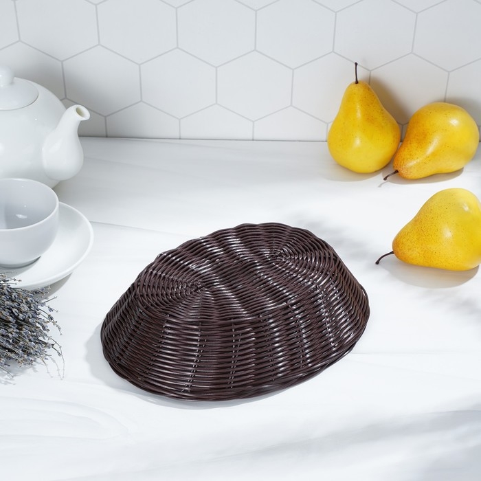 Корзинка для подачи Доляна «Шоко», 25×17×6 см, цвет коричневый