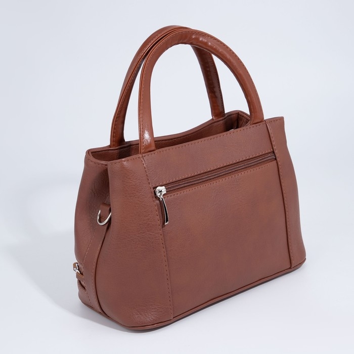 Сумка-тоут Сумка-тоут "Оливи" на молнии, цвет коричневый