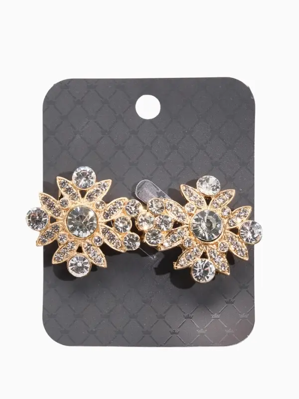 Зажим для кардигана Зажим для кардигана "Ажур", гербер, цвет белый в золоте