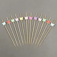 Шпажки для канапе деревянные «Бабочки», 12 см, набор 12 шт.