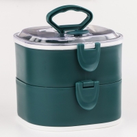 Ланч бокс с отделениями большие, контейнер для еды "Антрима", 1.85 л, с приборами, 2 уровня, 17 х 15