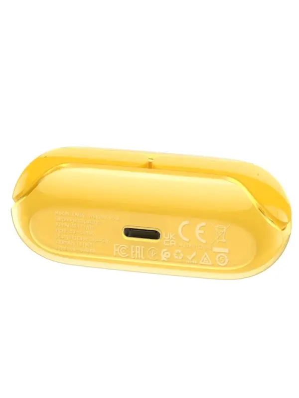 Наушники беспроводные Hoco EW39, TWS, вакуумные, Bluetooth 5.3, 30/300 мАч, шумоподавление, жёлтые