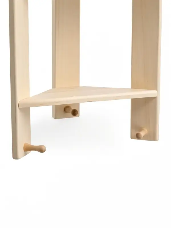 Полка угловая 3 яруса, 3 крючка 74х40х16 см