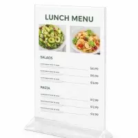 Двухсторонняя подставка А4, оргстекло 1 мм, 21&times;8.5&times;32.8 см