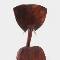 Сувенир &laquo;Голова слона&raquo;, 18&times;9&times;30 см, дерево суар, тёмно-коричневый