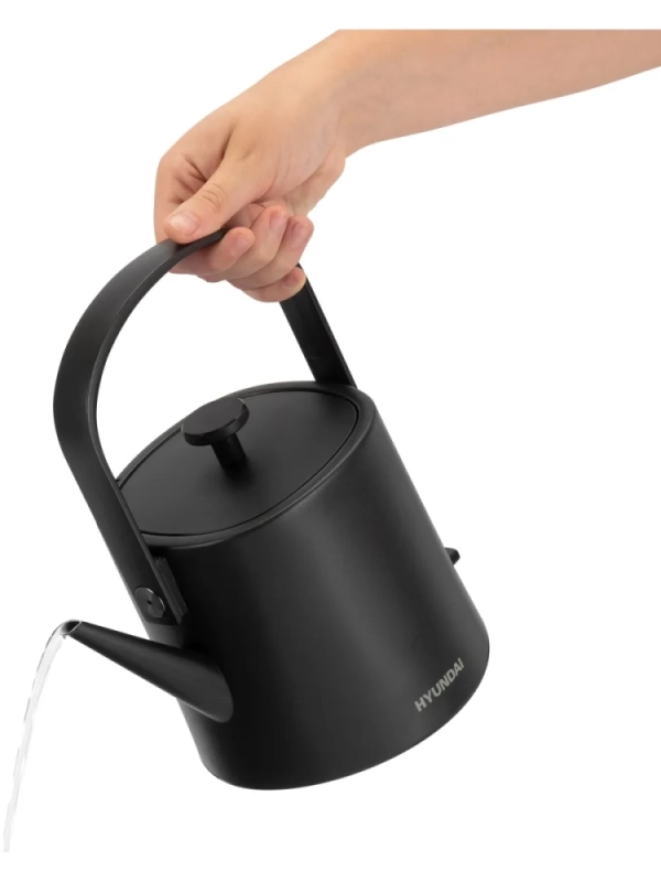 Чайник HYK-S2042 0.6л. 1000Вт черный (металл)