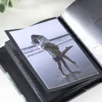 Фотоальбом "Цветы" 100ф 10X15см, ПП карм., черные страницы, черные страницы