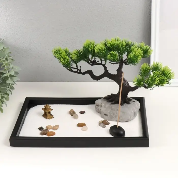 Сад камней Дзен  Сад камней Дзен " Раскидистое дерево в саду" песок+аромапалочки 20х30х18,5 см