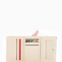 Кошелёк женский на кнопке, 10&times;1.5&times;8 см, с принтом, зелёный/бирюзовый