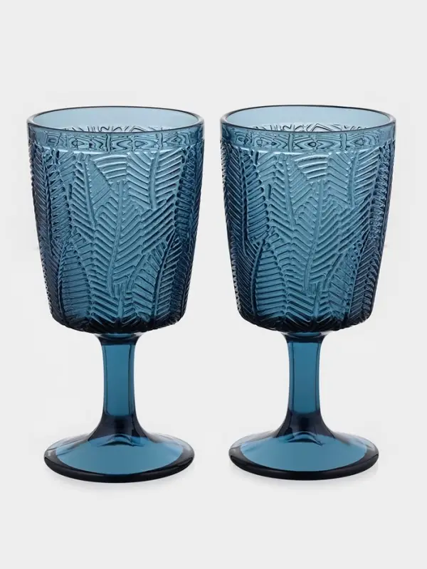 Бокалы &laquo;Флорин&raquo;, 300 мл, набор 2 шт., стекло, синие