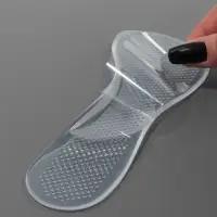 Полустельки для обуви, с супинатором, массажные, силиконовые, 19&times;6.7 см, пара, прозрачные