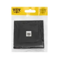 Розетка телефонная TOT Matte Glass, стекло, скрытая, одноместная, чёрная