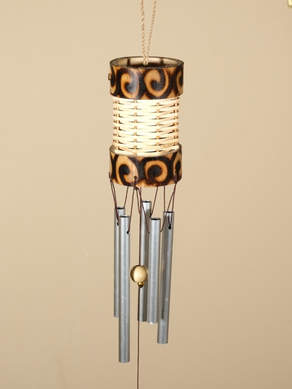 Музыка ветра "Цилиндр" дерево, алюминий 6х6х70 см