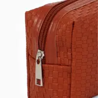 Косметичка дор Плетенка, 16*5*10, отдел на молнии, коричневый