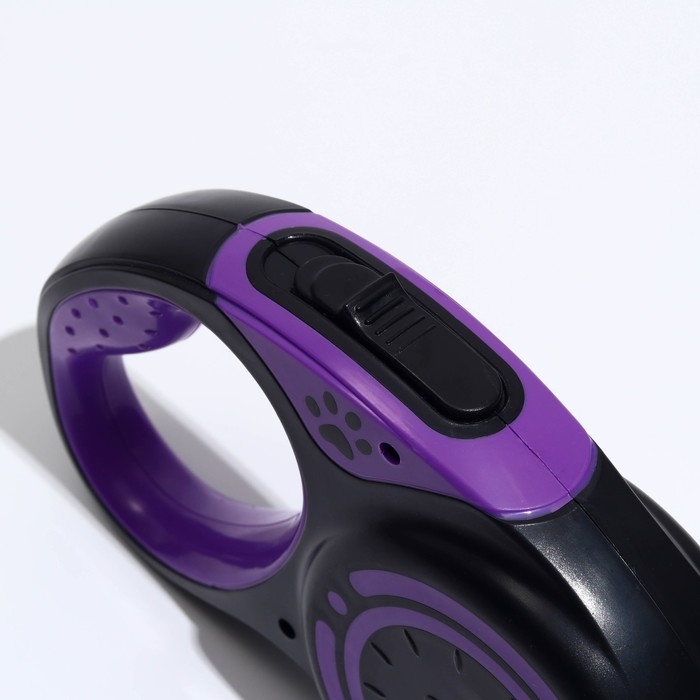 Рулетка  Рулетка "Гонка", 5 м, вес животного до 25 кг, чёрно-фиолетовая