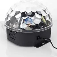 Ночник проектор &laquo;Хрустальный диско-шар&raquo; 17.5 см, динамик, свечение RGB, 220 В