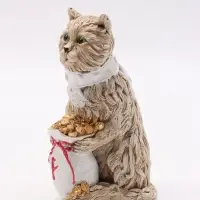 Фигурка декоративная &laquo;Денежный кот&raquo;, 12&times;6&times;7 см, слоновая кость