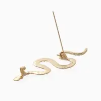 Брошь &laquo;Змея&raquo;, извилистая, цвет золото