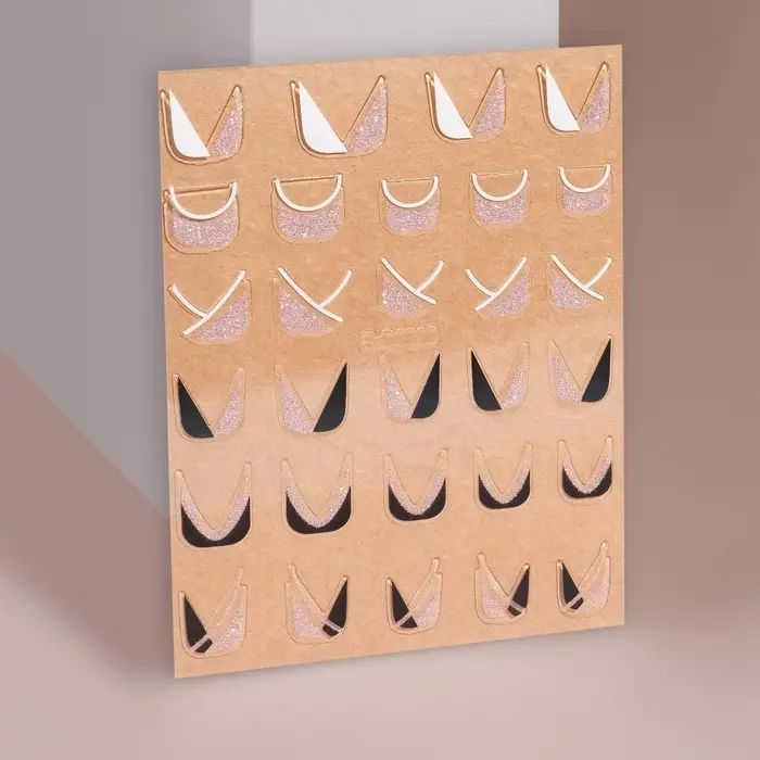 Наклейки для ногтей «Нежный френч», разноцветные