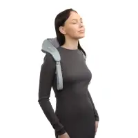 Массажёр для спины и шеи LEM-29, наплечный, ИК подогрев, серый