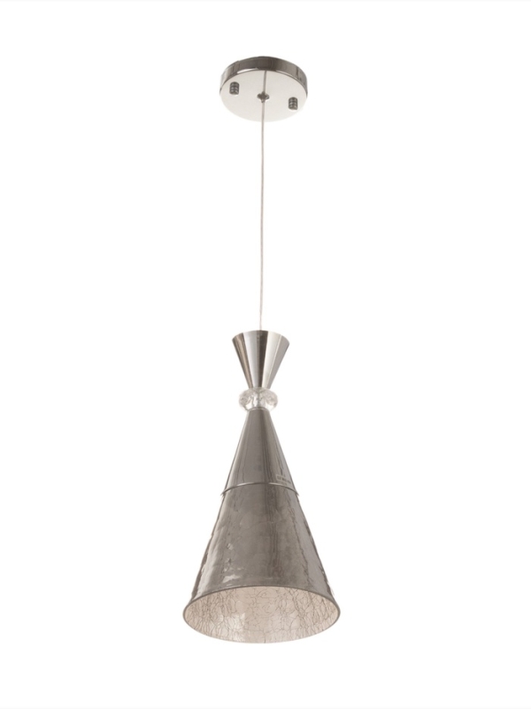 Светильник «Рианна» 1х40Вт Е27 серебро 15х15х30+100см