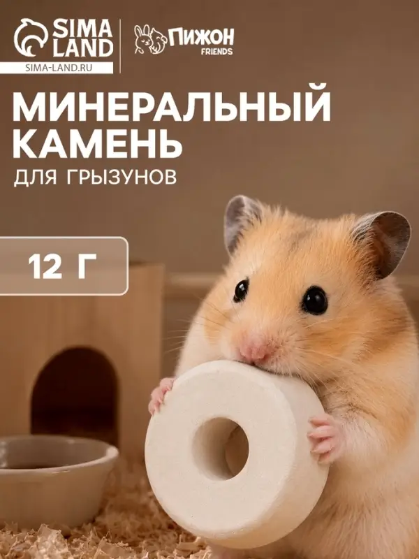 Минеральный камень для грызунов &laquo;Пижон&raquo; для грызунов, 12 г