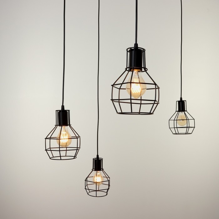 Светильник 2542/6 E27 40Вт черный