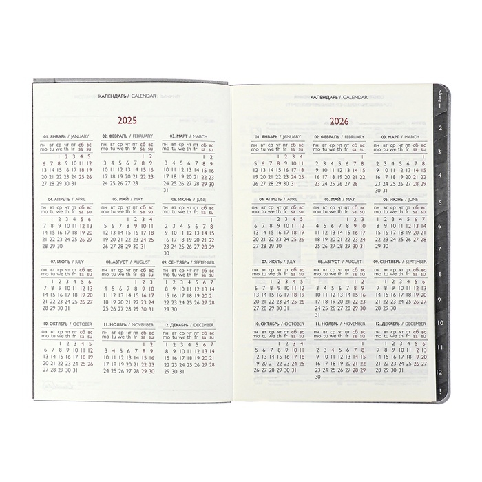 Еженедельник датир 2025г мягк обл иск кож А5 80л ESCALADA, бл тис, кр бл 70 г/м², чёрный Еженедельник датир 2025г мягк обл иск кож А5 80л ESCALADA, бл тис, кр бл 70 г/м², чёрный