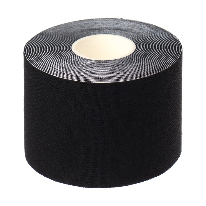 Кинезио-тейп, 5 см × 5 м, цвет чёрный Кинезио-тейп, 5 см × 5 м, цвет чёрный