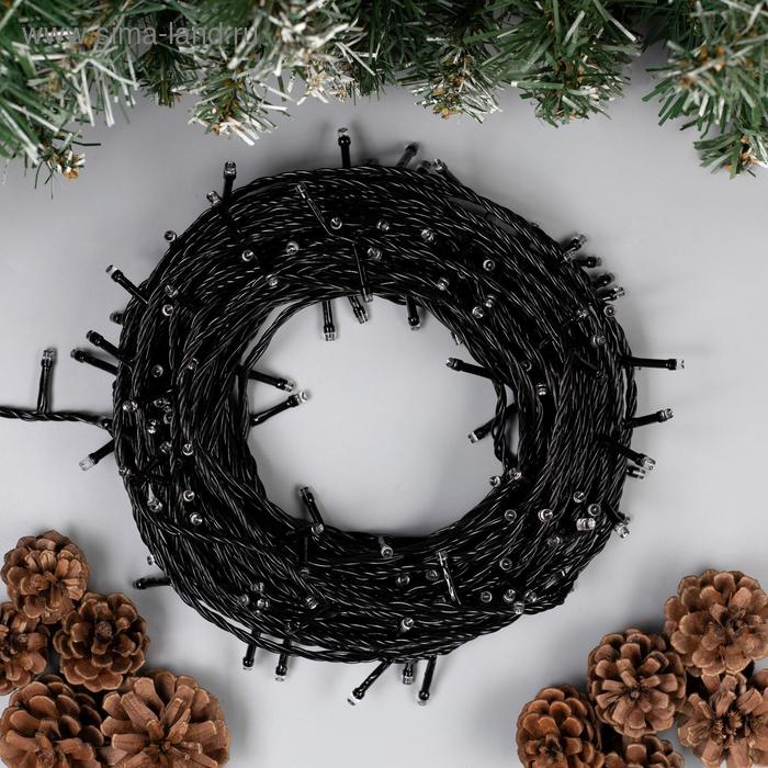 Гирлянда «Нить» 20 м, IP20, тёмная нить, 200 LED, свечение мульти, 8 режимов, 220 В