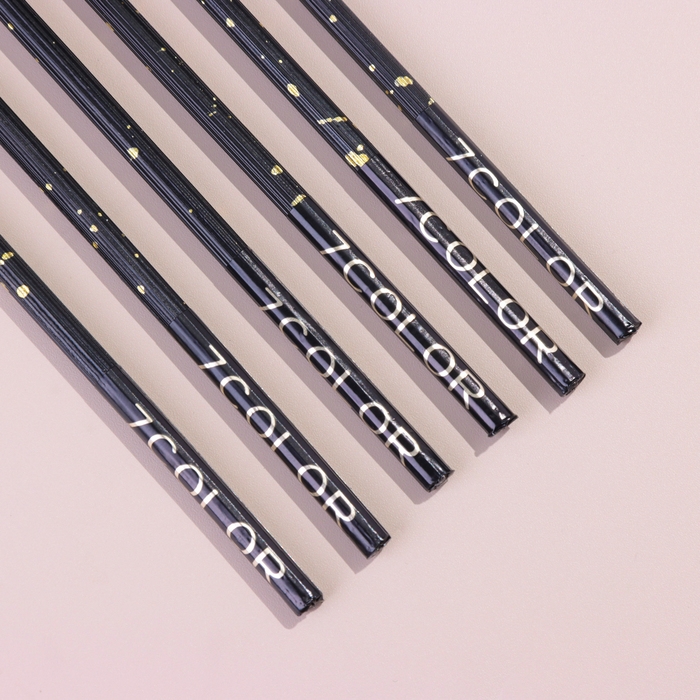 Набор свечей в торт, 6 штук Набор свечей в торт, 6 штук "Исполнение желаний", 16,5 см, чёрный с золотом