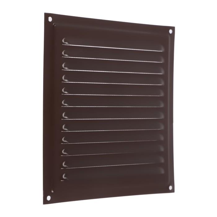 Решетка вентиляционная ZEIN Люкс РМ1919КР, 190 х 190 мм, с сеткой, металлическая, коричневая Решетка вентиляционная ZEIN Люкс РМ1919КР, 190 х 190 мм, с сеткой, металлическая, коричневая