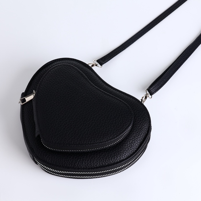 Сумка женская кросс-боди на молнии, цвет чёрный Сумка женская кросс-боди на молнии, цвет чёрный