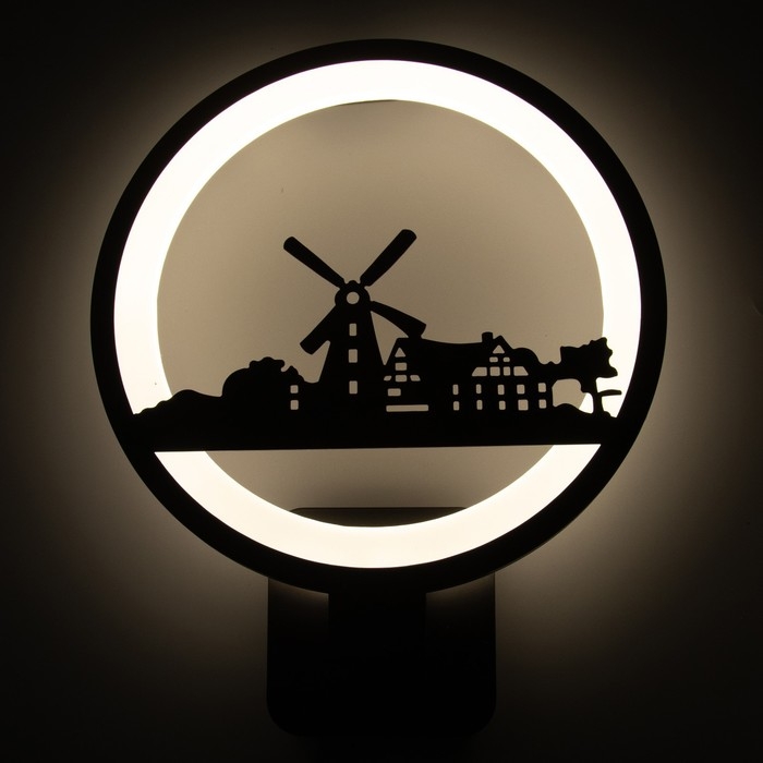 Бра 2496/1 LED 15Вт 4000К черный 24х24х30 см