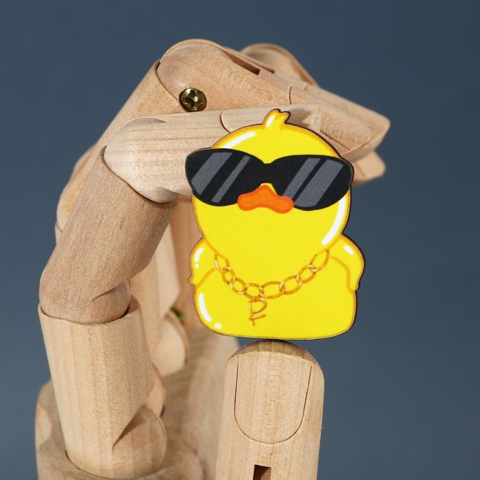 Значки деревянные, неразлучники &laquo;Крякнутые&raquo;, 2 шт., 8 х 12 см.