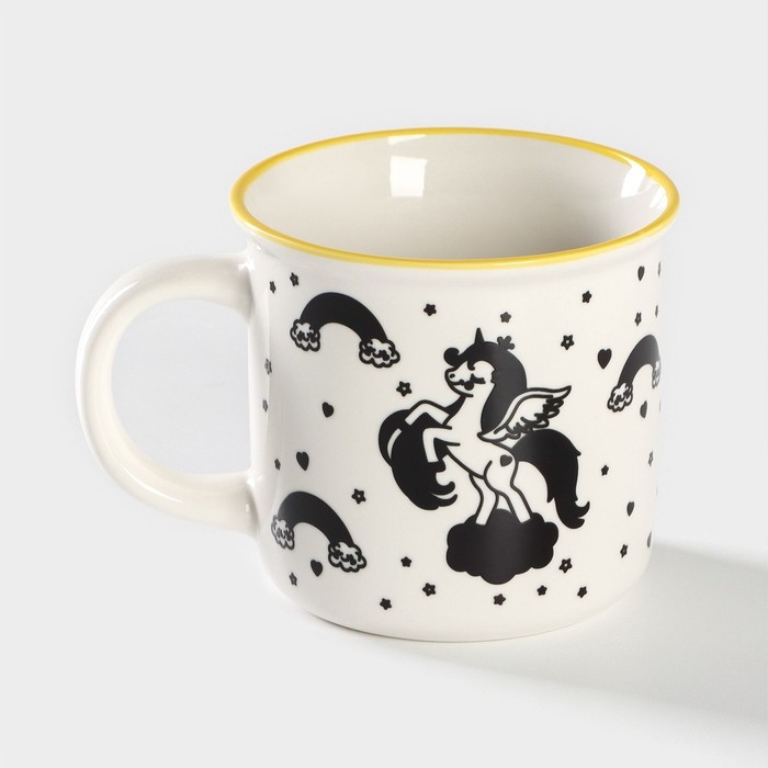 Кружка-хамелеон фарфоровая Доляна «Единорог», 420 мл Кружка-хамелеон фарфоровая Доляна «Единорог», 420 мл