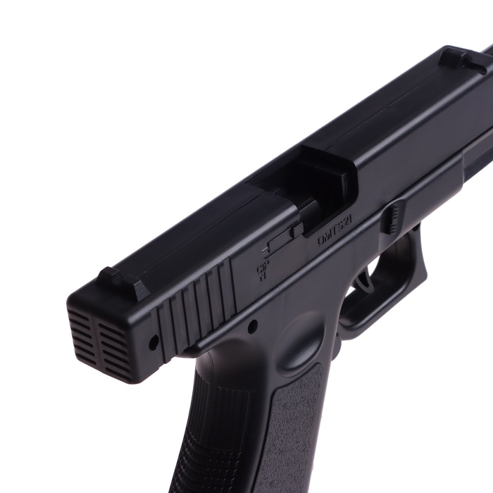 Пистолет «Глок», мягкие пули и вылетающие гильзы, автоматическая перезарядка Пистолет «Глок», мягкие пули и вылетающие гильзы, автоматическая перезарядка