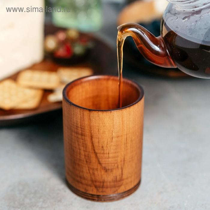 Стакан из натурального кедра Mаgistrо, 450 мл, 10×8 см, цвет коричневый Стакан из натурального кедра Mаgistrо, 450 мл, 10×8 см, цвет коричневый