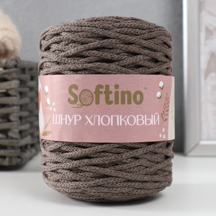 Шнур для вязания без сердечника 70% хлопок, 30% полиэстер ширина 3мм 100м/160±10гр (105) Шнур для вязания без сердечника 70% хлопок, 30% полиэстер ширина 3мм 100м/160±10гр (105)