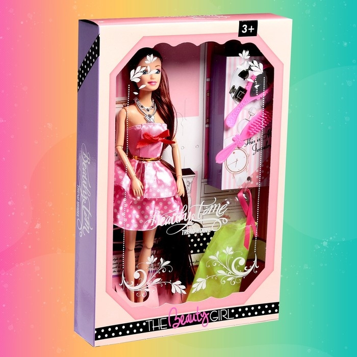 Кукла-модель шарнирная «Лейла» с набором платьев и аксессуарами, МИКС Кукла-модель шарнирная «Лейла» с набором платьев и аксессуарами, МИКС