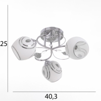 Люстра "Дорис" 3х40Вт Е27 Хром МОДЕЛЬ: 2679462