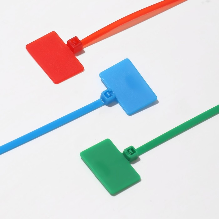 Ценникодержатель-стяжка, набор 100 шт., цвет МИКС 11,5×2 см