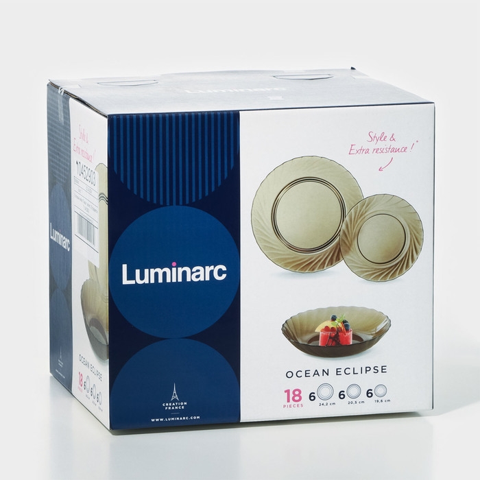 Набор стеклянной посуды «Океан», 18 предметов Набор стеклянной посуды «Океан», 18 предметов