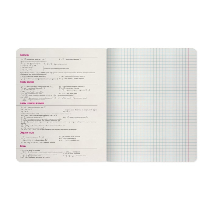 Тетрадь предметная "Зверобудни", 48 листов в клетку "Физика", обложка картон, ламинация SoftTouch