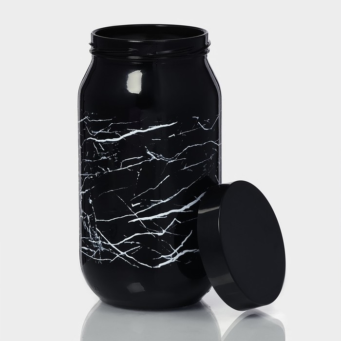 Банка стеклянная для сыпучих продуктов «Марбл», 1 л Банка стеклянная для сыпучих продуктов «Марбл», 1 л