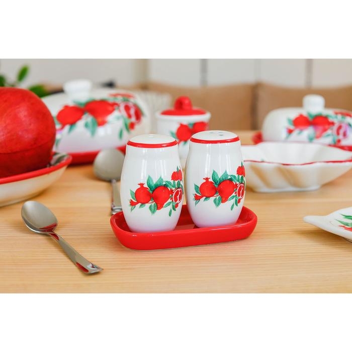 Набор для специй Доляна «Гранат», 2 предмета: солонка, перечница, 130 мл