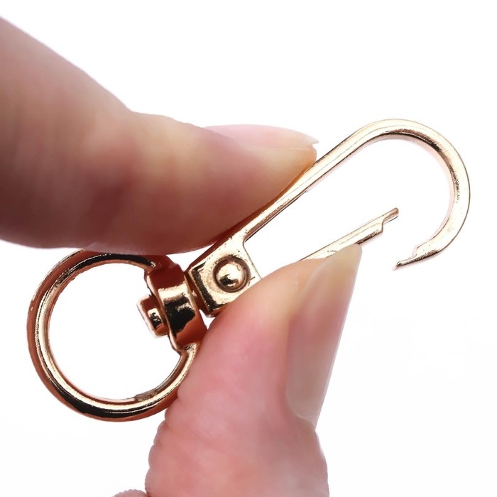 Карабин металлический, 48 × 18 мм / 13 × 2,2 мм, 5 шт, цвет золотой Карабин металлический, 48 × 18 мм / 13 × 2,2 мм, 5 шт, цвет золотой