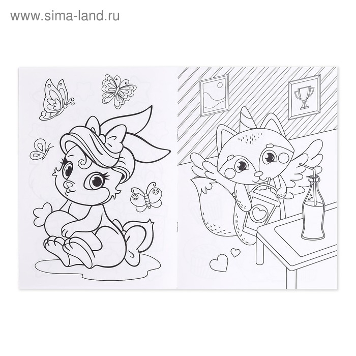 Раскраски набор «Для девочек», 4 шт. по 16 стр., формат А4 Раскраски набор «Для девочек», 4 шт. по 16 стр., формат А4