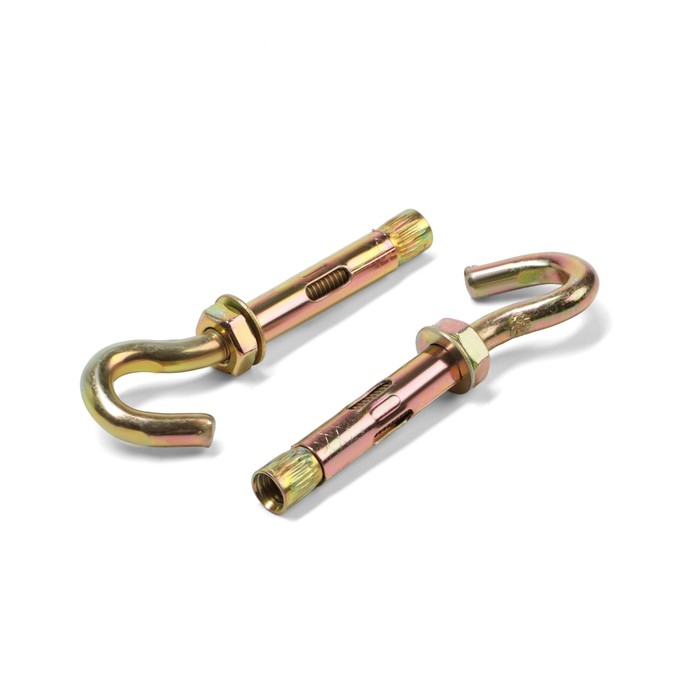 Анкерный болт ЛОМ, с крюком, оцинкованный, 10х60 мм, 50 шт Анкерный болт ЛОМ, с крюком, оцинкованный, 10х60 мм, 50 шт